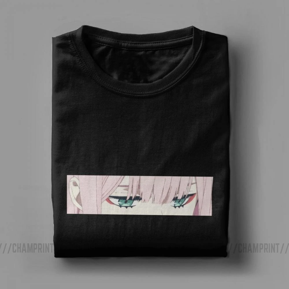 Футболка Zero Two дорогая в Франции Мужская футболка из 100% хлопка с этими глазами