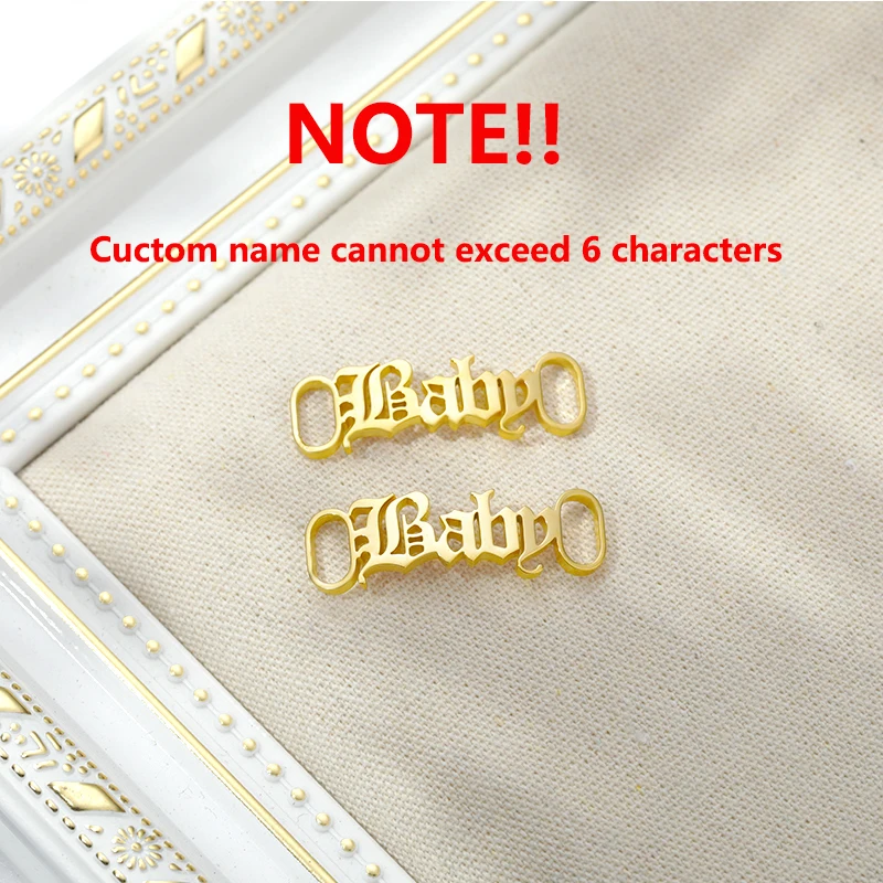 Custom Name Shoe-buckle Personalized Jewelry Stainless Steel Nameplate Gold Buckie Charm Kids Adult Shoe Tags Fashion Bijoux BFF