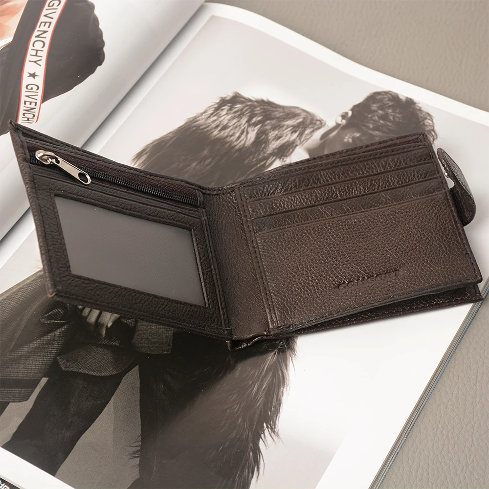 Мужской бумажник из 100% натуральной кожи мужские кошельки мужской карман для