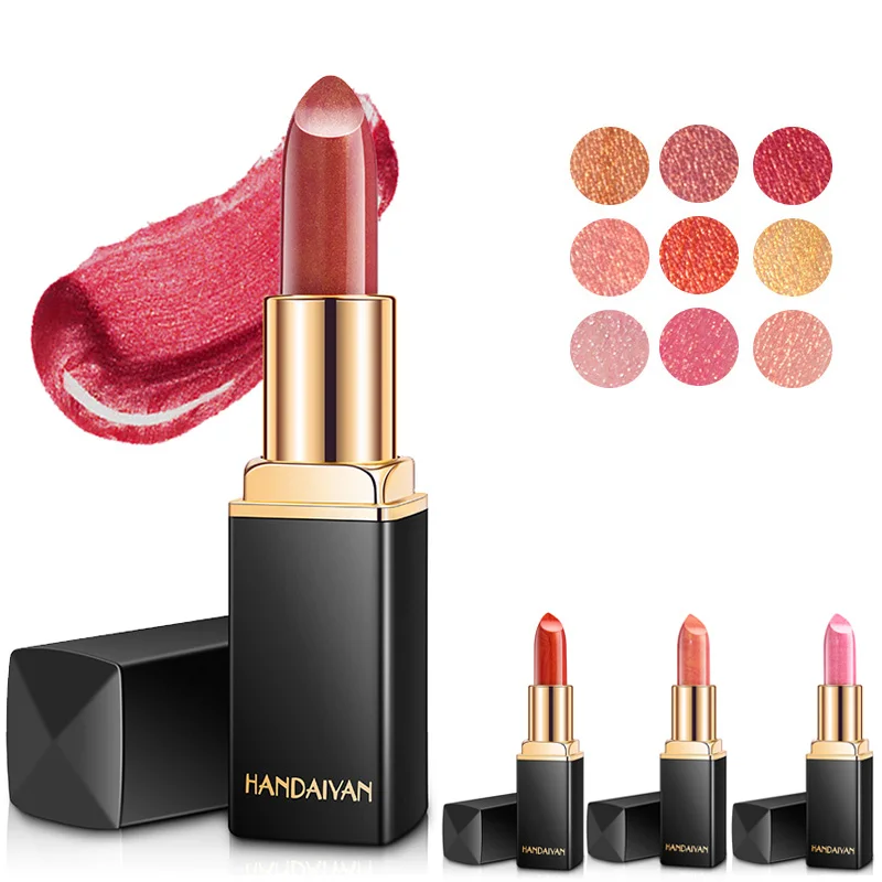 Профессиональная Косметика для губ красная бархатная Помада стойкая Мерцающая