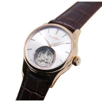 Merkur Mens Watch Mechanical TianJin Hangzhou High Beat Tourbillon Movement Skel