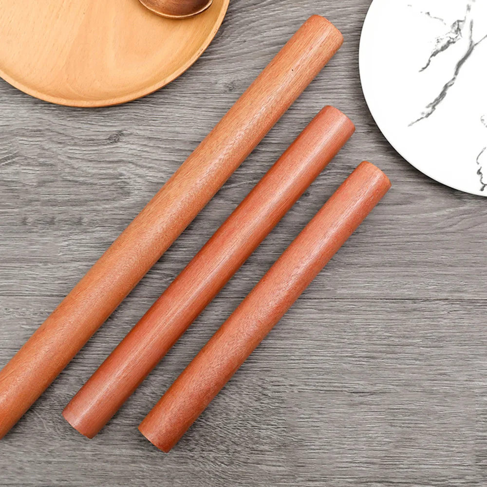 

Solid Natural Wood Cooking Tools 3 Size Fondant Cake Decoration Rollers Dough Roller Kitchen Accessories Rolling Pin Portable
