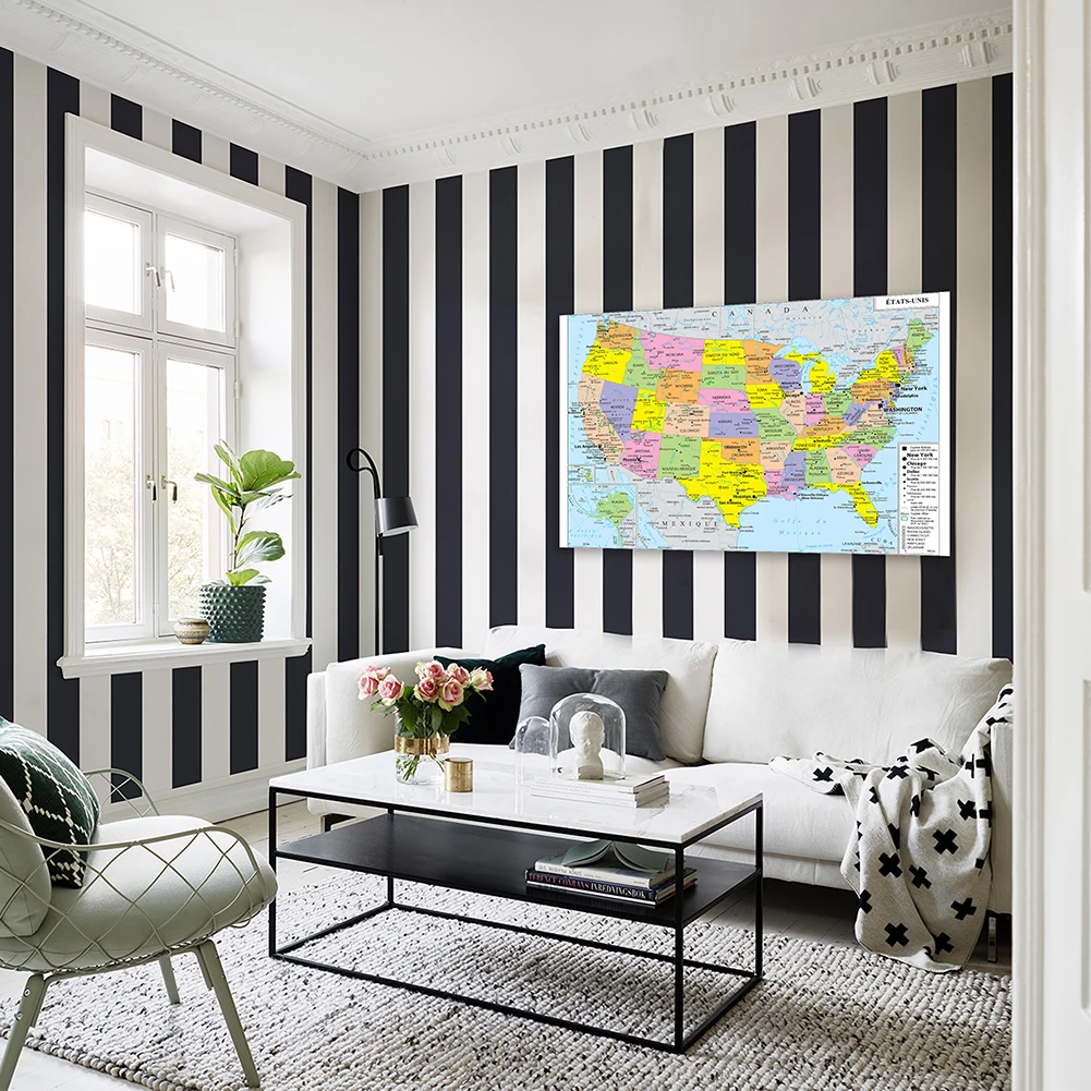 150*100 см в Соединенных Штатах политическая карта (мы установим карту согласно