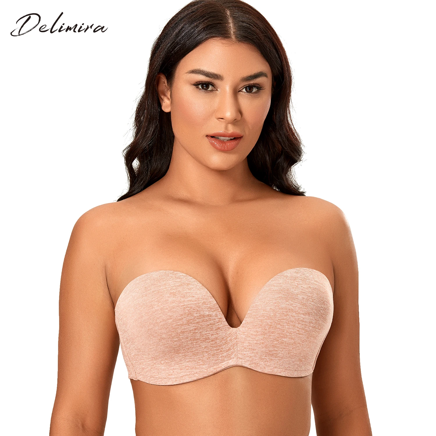 Женский бесшовный бюстгальтер без бретелек Delimira с небольшой подкладкой|seamless