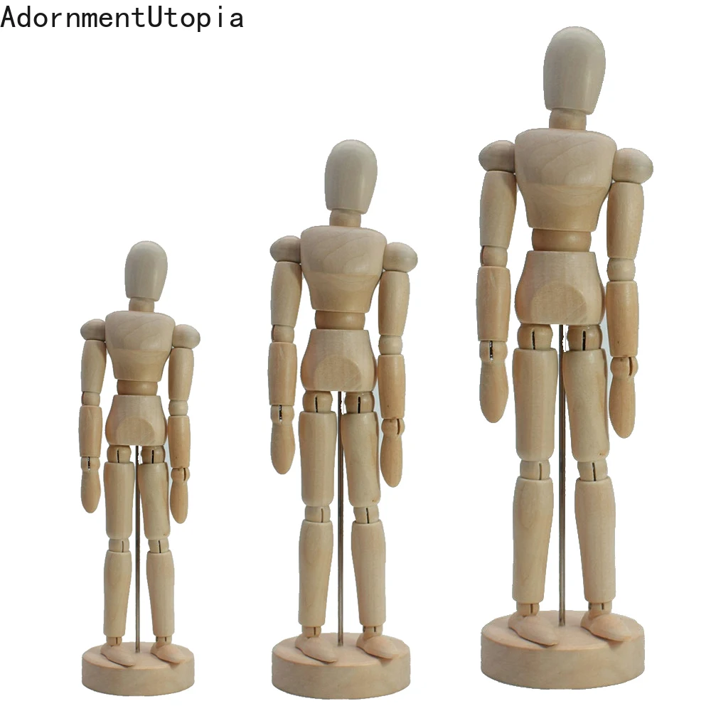 

Wooden Figurines Artist Movable Limbs Male WoodMiniatures Toy Figure Model Mannequin Bjd Art Sketch Draw Action Toy Figures