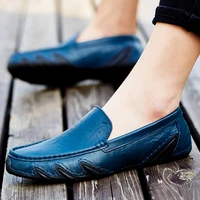 classic blue mens leather loafers large size 47 flat octopus shoes casual men comfortable soft driving shoes men zapatos hombre