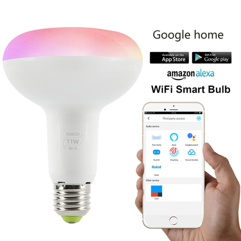 Умный светодиодный лампы Wi Fi RGB белый Функция времени затемнения светильник 220 В