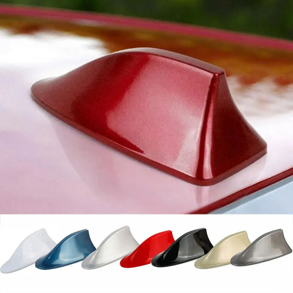 

Universal Car Exterior Roof Shark Fin Adhesive Sticker Antenna FM/AM Signal Radio Aerial 2020 Car Shark Fin Antenna