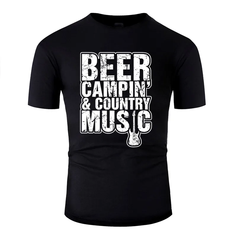 Мужская футболка с принтом пива кемпинга кантри музыка комикс одежда веселая
