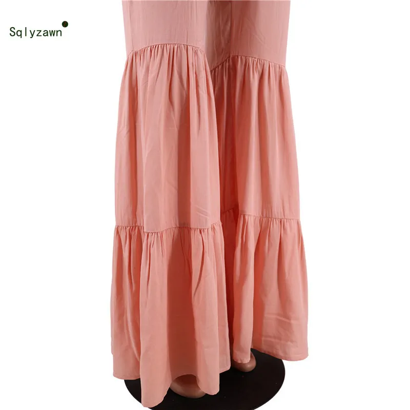 Плиссированные расклешенные широкие брюки комбинезон для женщин сексуальный на