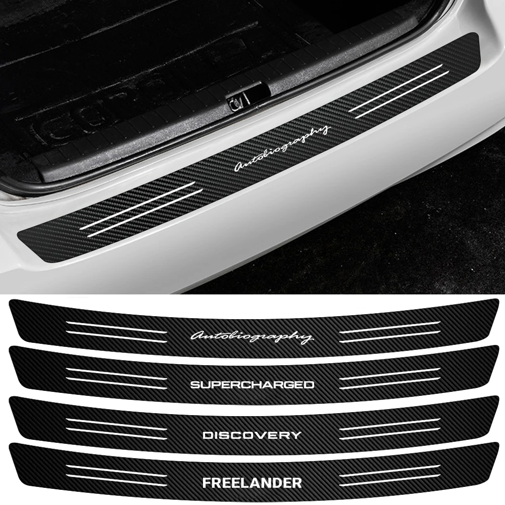 

For Land Rover Discovery 3 4 2 Freelander 2 1 Evoque Velar Supercharged SVR Car Rear Bumper Trunk Tail Lip Carbon Fiber Stickers