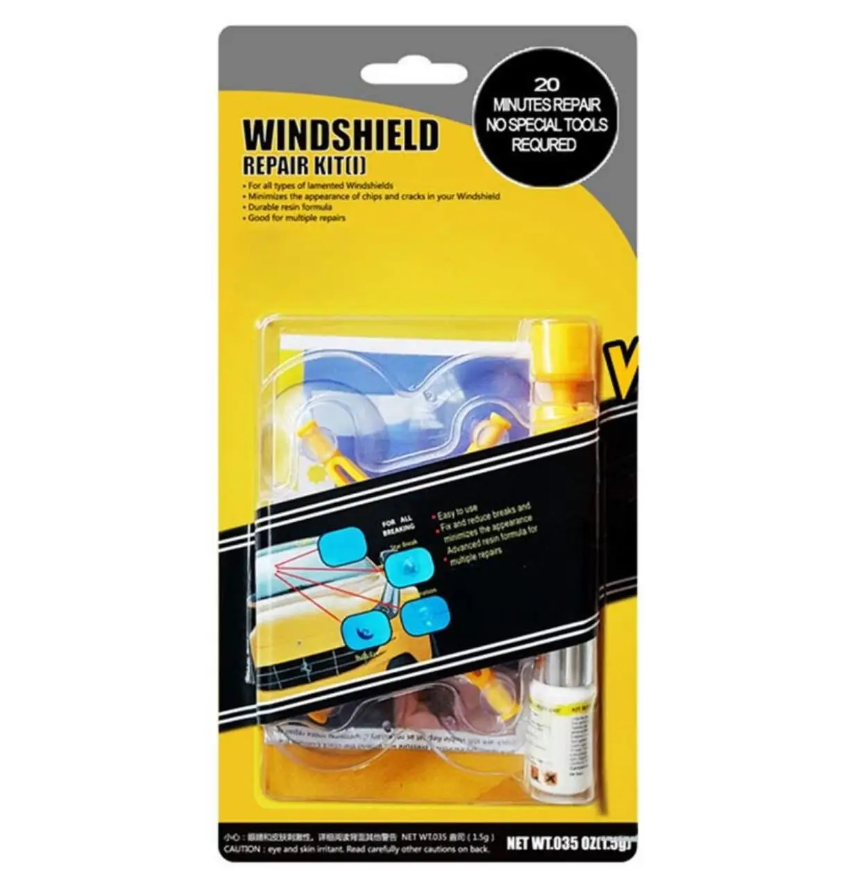 Windshield Repair Kit DIY Car Window Glass Scratch Crack Restore Tool Screen Polishing Resin Sealer Z4 | Автомобили и мотоциклы