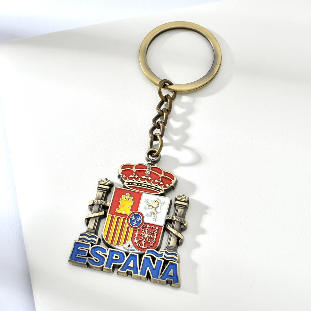 Vicney новейшая испанская эмблема брелок синий цвет ESPANA винтажный стильный брелок для мужчин и женщин Испания сувенир из поездки подарок другу