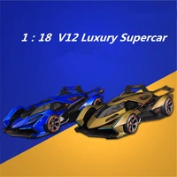 118 scale model diecasts metal alloy v12 racing car grand luxury sports vehicles toy concept supercar collection for children