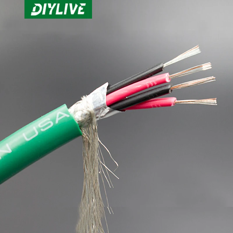 Кабель сигнала DIYLIVE McIntosh 4 ядра медь посеребренный кабель RCA двойной аудиокабель