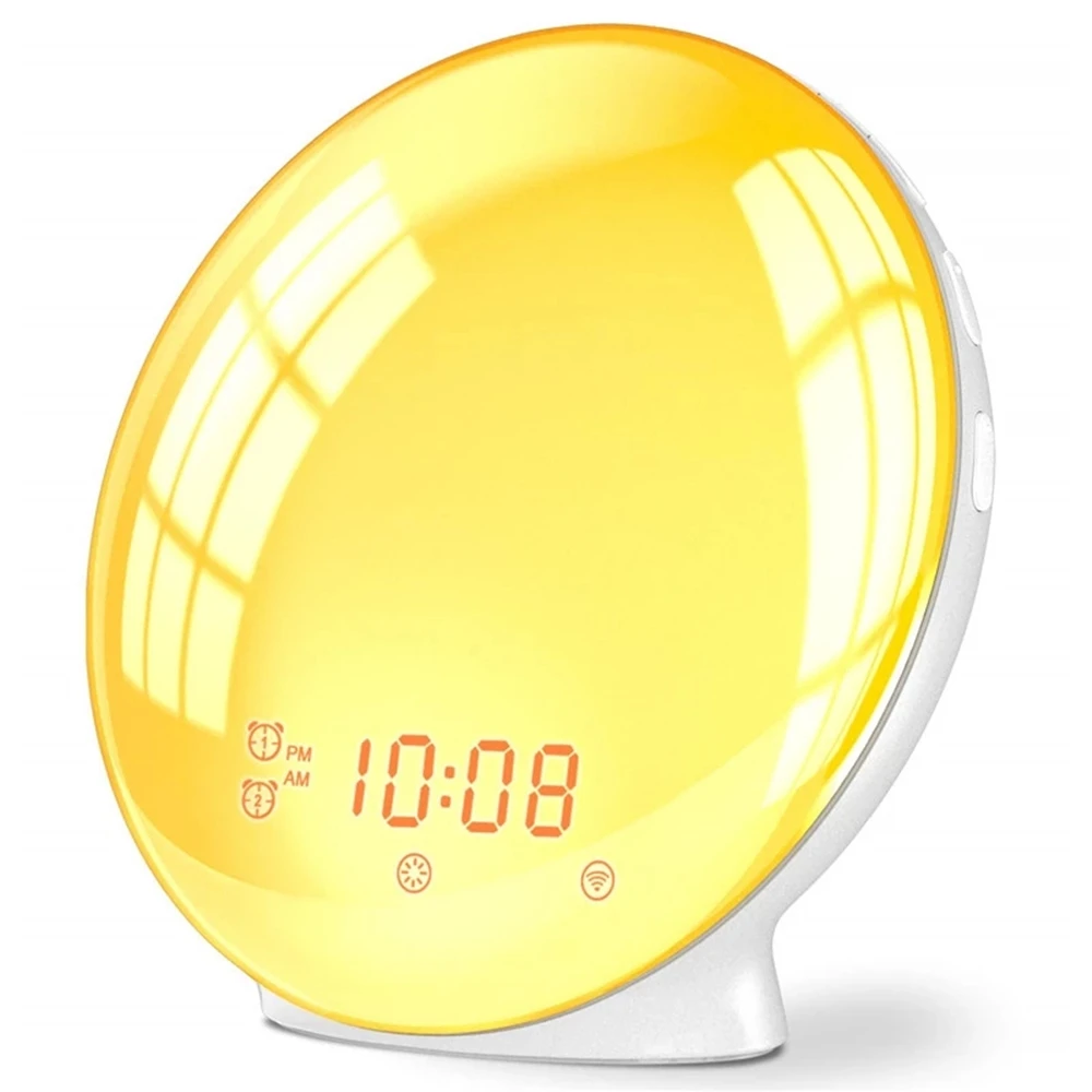 Природа Wake Up с FM радио светильник цифровые часы будильник Повтор ночной