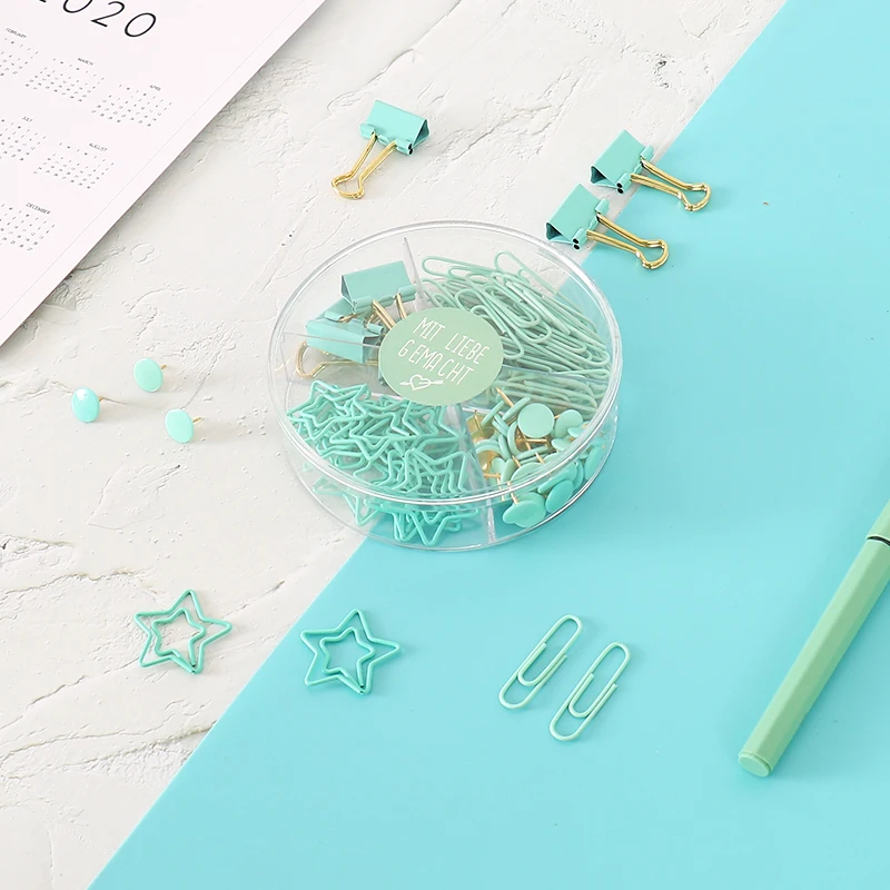 

Stationery Set Paper Clip Pushpin Cute Paper Clips Decorative Rose Gold Stationery Office Supplies Office Accessories Paperclips