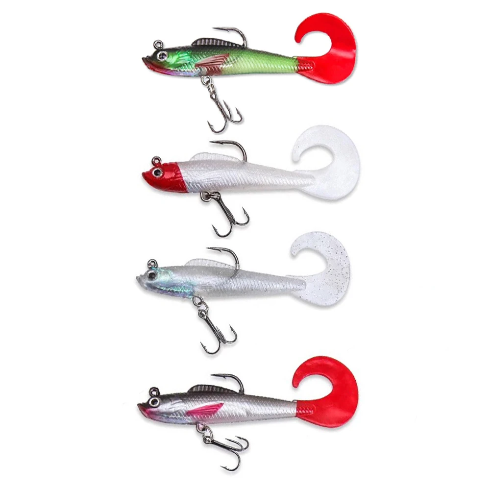 Мягкая рыболовная приманка 4 шт. 8 9 см г воблеры силиконовая плавающая