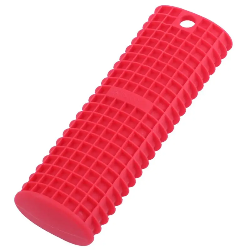 Качественный силиконовый чугунный чехол для ручки сковороды красный|Перчатки и