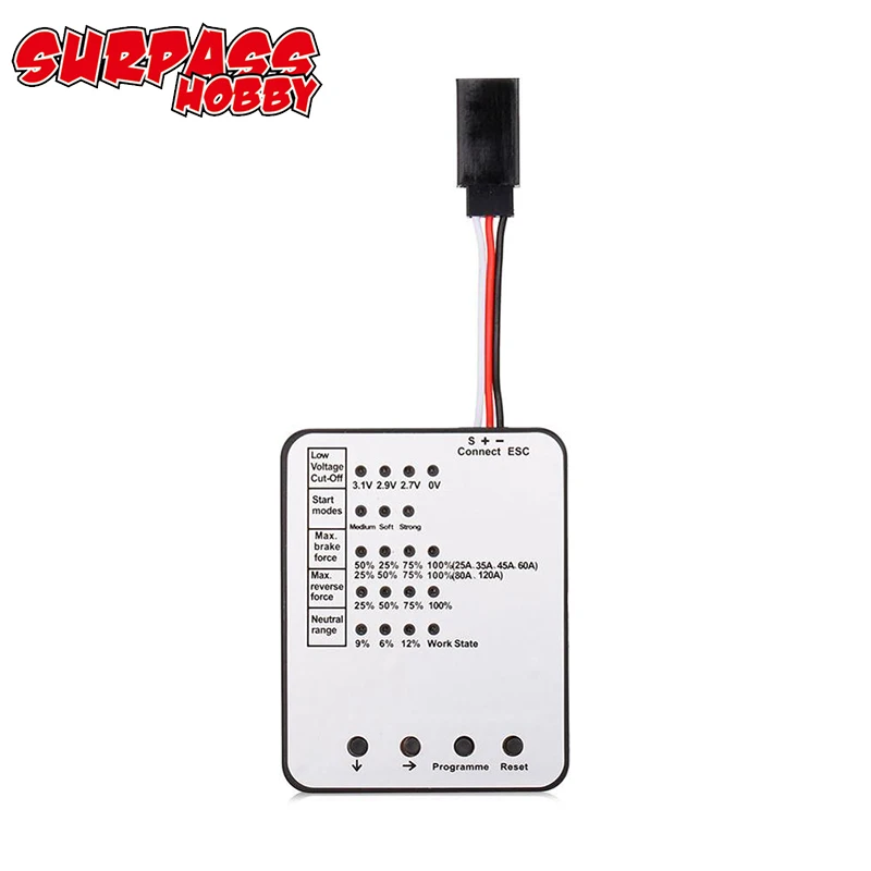Surpass Hobby светодиодный Программирование карты ракета Turbo TS160 V2 ESC для 1/10 1/8 RC