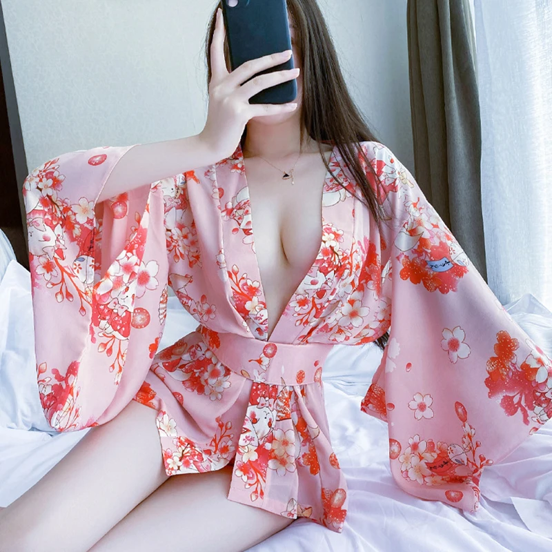 Женская розовая пижама-халат в стиле ретрон летняя одежда для сна ночная рубашка