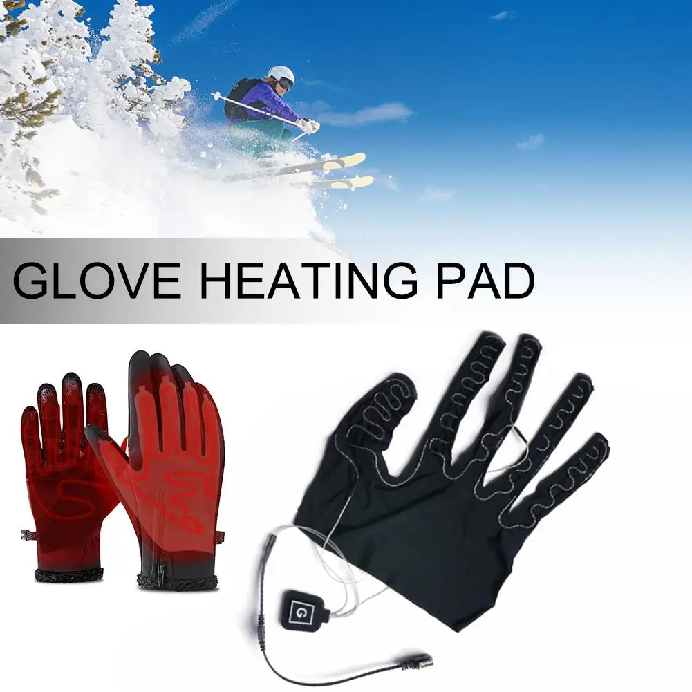 

1Pc Five-finger Gloves Heating Pads Lithium Battery Powered Three-gear Temperature Adjusting Heating Pad For Winter Cold Weather