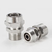thread quick connectors fitting pc 4mm 16mm straight type copper material pneumatic screw gas hose tube one touch push fitting