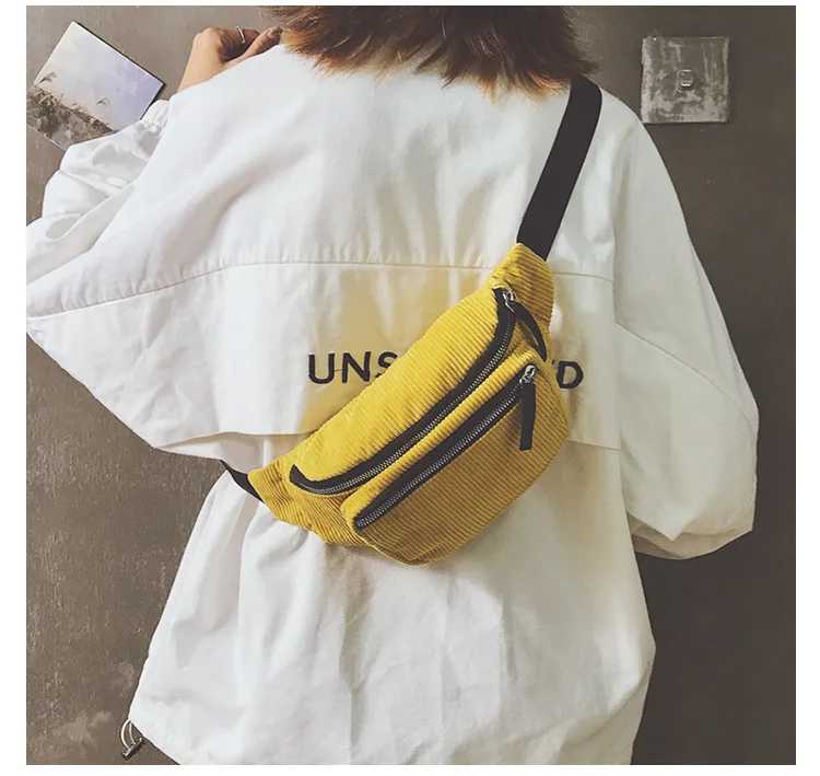 Женская дизайнерская холщовая поясная сумка модная уличная для телефона с