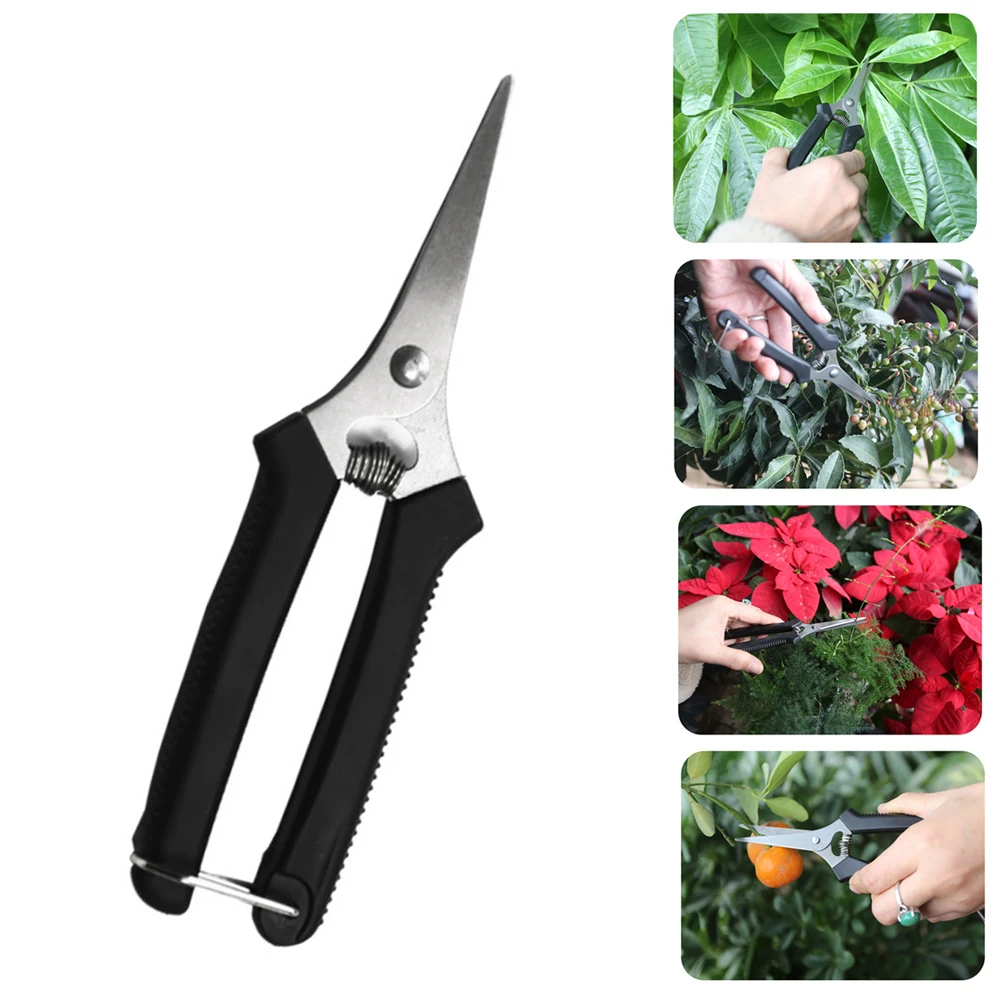 

Handmade Garden Scissors Stainless Steel Sharp Sturdy Durable PP Handle Green/orange Flowers Branch Scissors Pruning Shears
