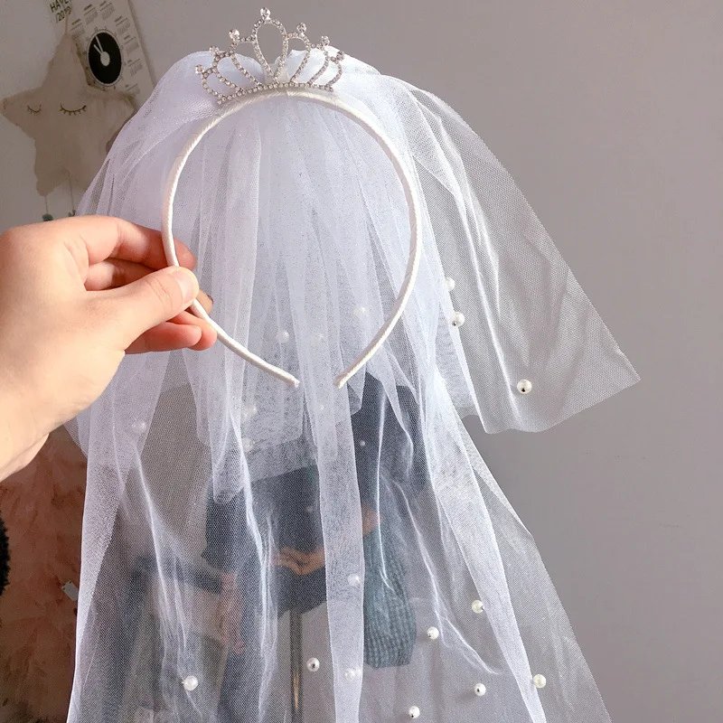 Горячая жемчужная Корона фотосессия детская Фата принцессы в Корейском стиле