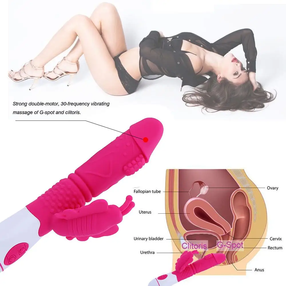 Вибратор Водонепроницаемая секс игрушка двойной стержень мастурбация G Spot
