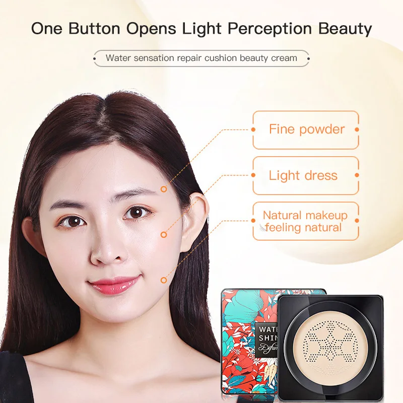 

Mushroom Head Air Cushion Creative CC Cream Moisturizing Foundation Breathable Natural Whitening Makeup BB Cream Cosmetics TSLM1