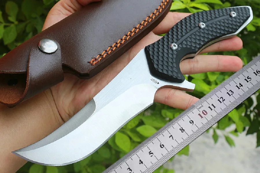 

News Military Hunting 40S Straight Knifes G10 Handle Tactical Camping Survival Pocket Utility EDC Tools Rescue Self Defense