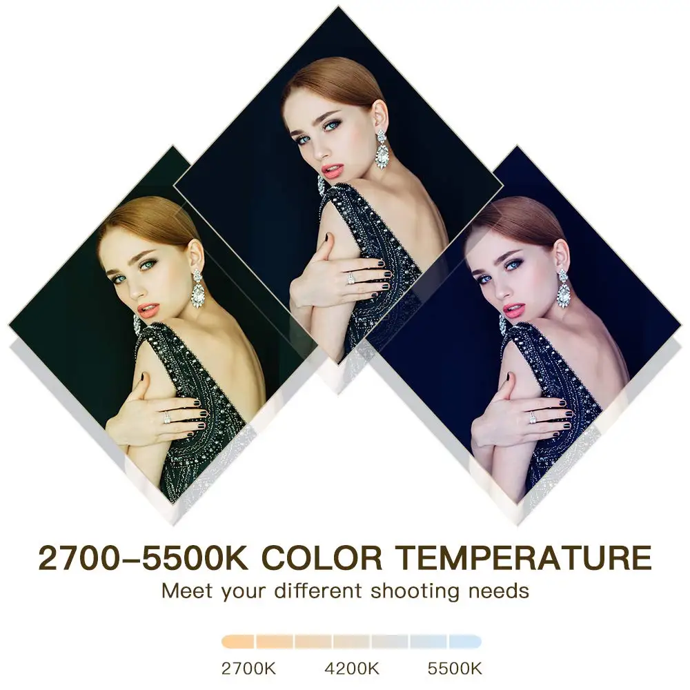 Диммируемый кольцевой светильник Travor двухцветная лампа для макияжа 12 дюймов 18 3200