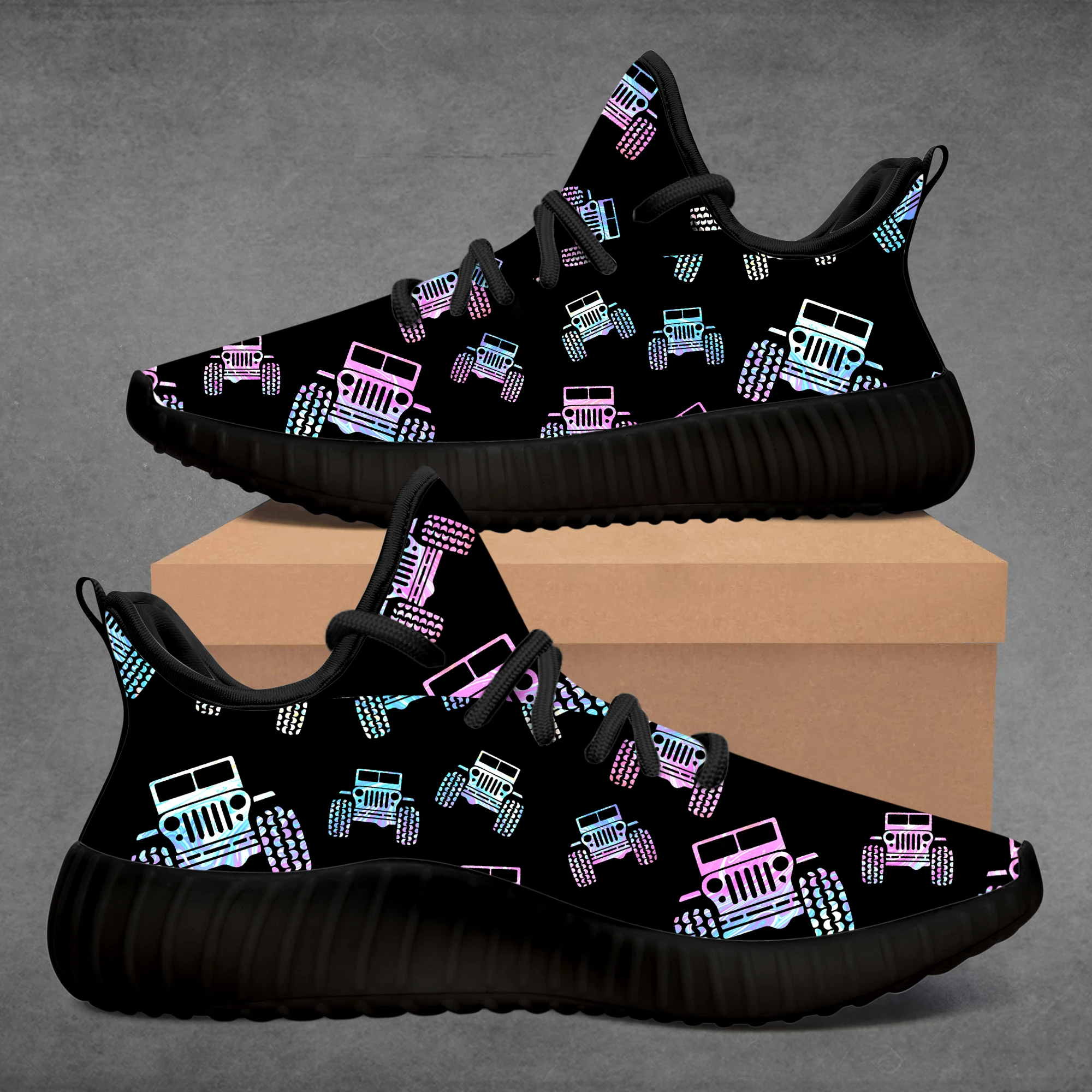 

Custom Sneakers Design Drawing Cultural Car Women Zapatos Hombre Shoes For Men