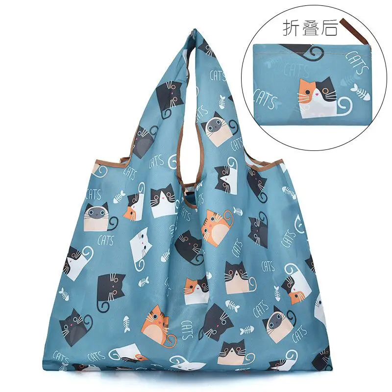 

Shopping BagWear-resistant Oxford cloth large capacity portable foldable reusable cloth bag environmental protection tote