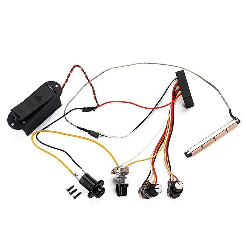 Guitar Pickup Preamp Active Amplifier Treble and Volume Control for Acoustic Bass Electrical Ukulele | Спорт и развлечения