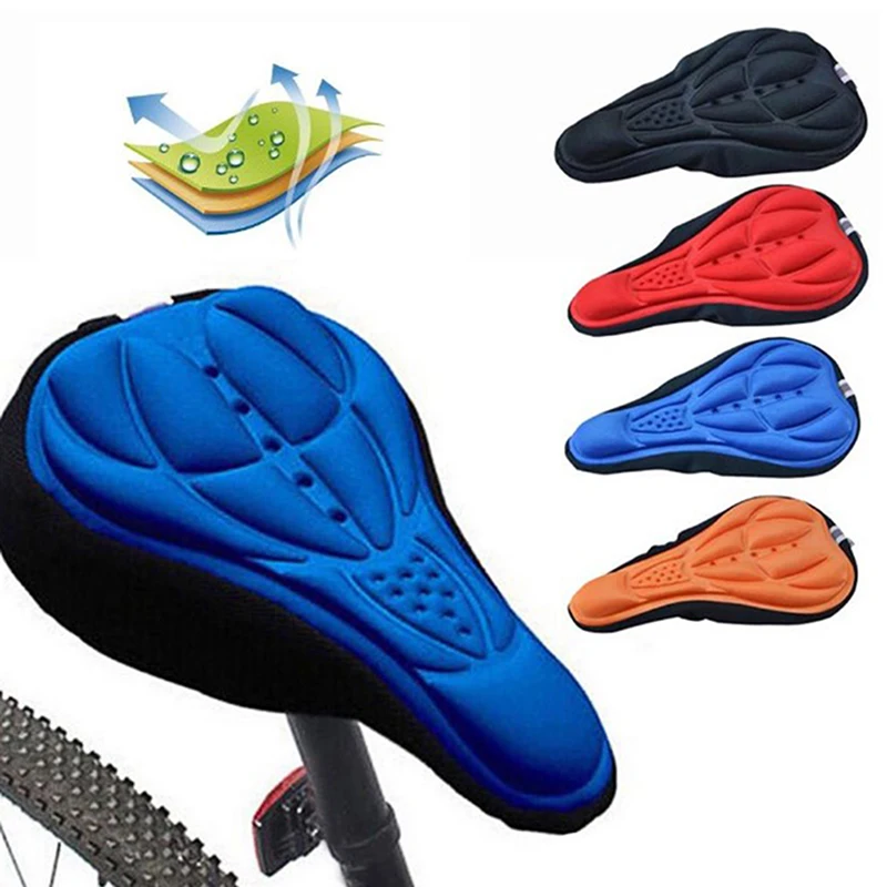 

Mountain Bike Saddle Breathable Cushion Cover Road Bike Thickened Soft Cycling Seat Mat 3D Sponge Polymer Bicycle Saddle Seat