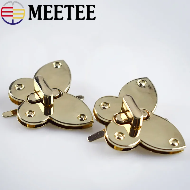 2 шт. Meetee новые сумки с золотым замком металлическая упаковка закрученные замки