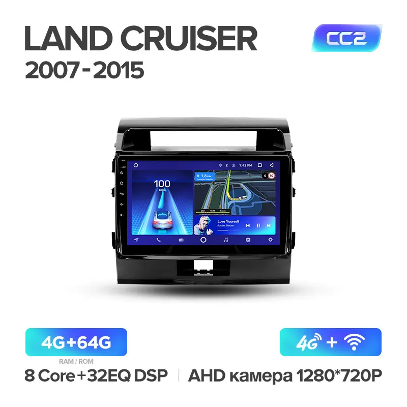 Cruiser 11 CC2 64G TEYES CC2 Штатная магнитола для Тойота Ленд Крузер 11 200 Toyota Land Cruiser 11 200 2007 Android 8.1, до 8-ЯДЕР, до 4+ 64ГБ 32EQ+ DSP 2DIN автомагнитола 2 DIN DVD GPS мультимедиа автомобиля головное устройство - Цвет: Cruiser 11 CC2 64G