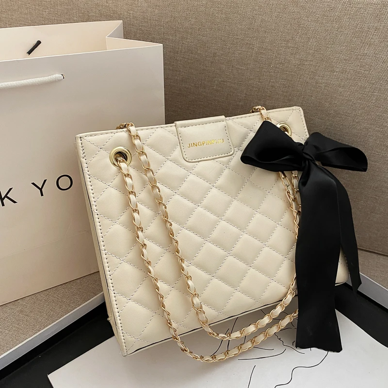 

2021 New Trendy Texture Chain Small Bag Women's All-Match Ins Popular Rhombus Shoulder Messenger Bag ladies hand bags