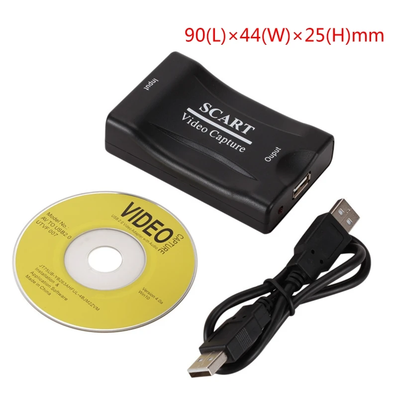 

USB2.0 SCART Capture Card With File Conversion Function Game Video Live For PS4/X-box/Switch OBS Live Recording Box