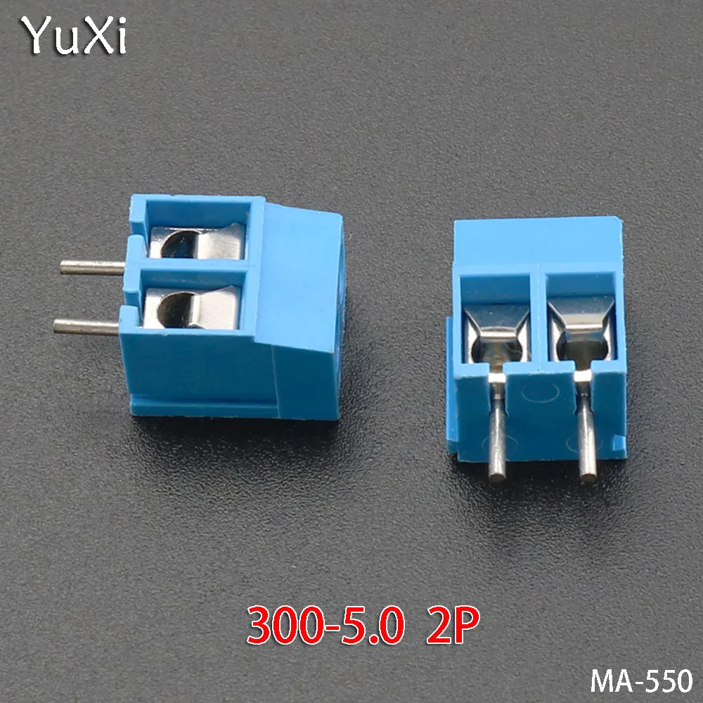 Юйси 20 шт./лот 2PIN/3PIN шаг винтовой клеммный блок разъем 300 5 0 мм панель Pcb крепление