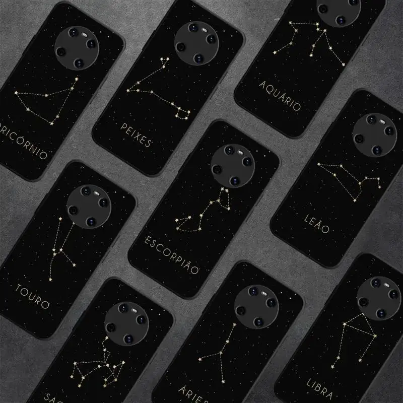 

Constellation Zodiac Signs Phone Case For Huawei Y 5 Y62019 Y52018 Y92019 Luxury funda case for 9prime2019