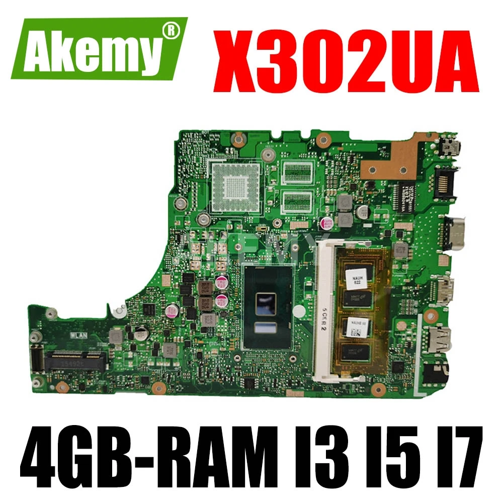 

X302UA_UJ Laptop motherboard for ASUS X302UA X302UJ X302UV original mainboard Onboard 4GB-RAM I3 I5 I7 GM
