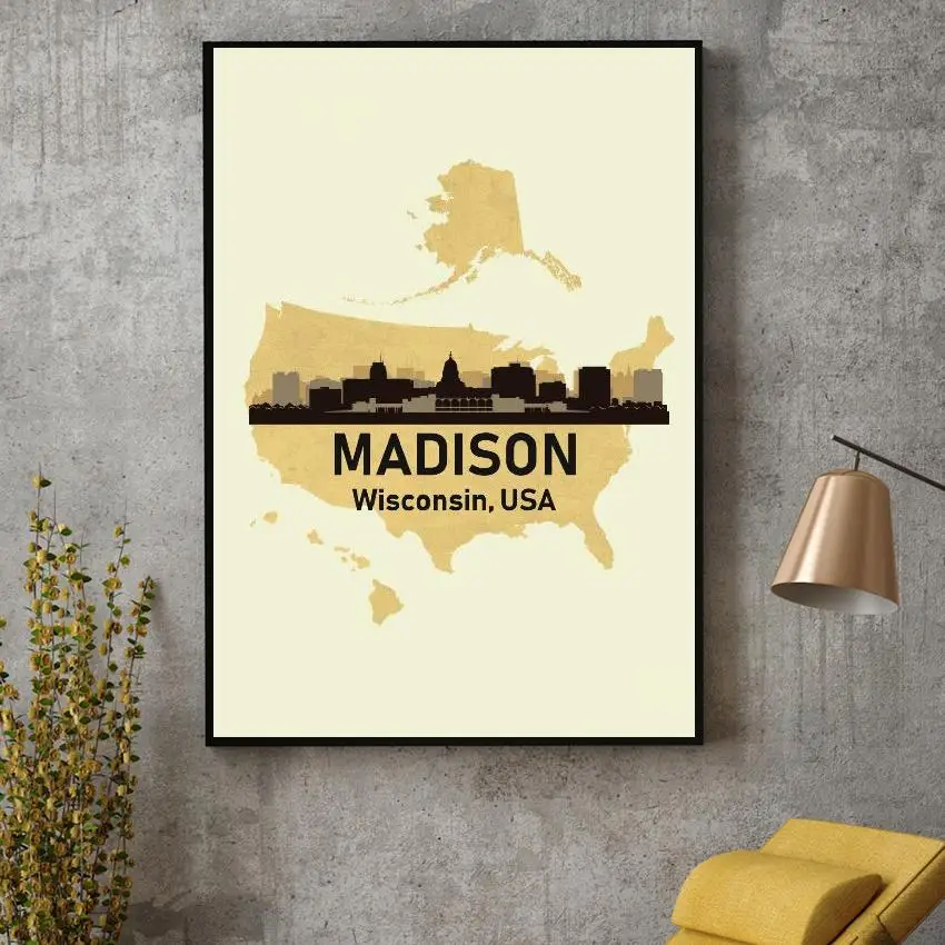 

Louisville USA Art Print Poster Picture Wall Modern Minimalist Bedroom Living Room Decoration