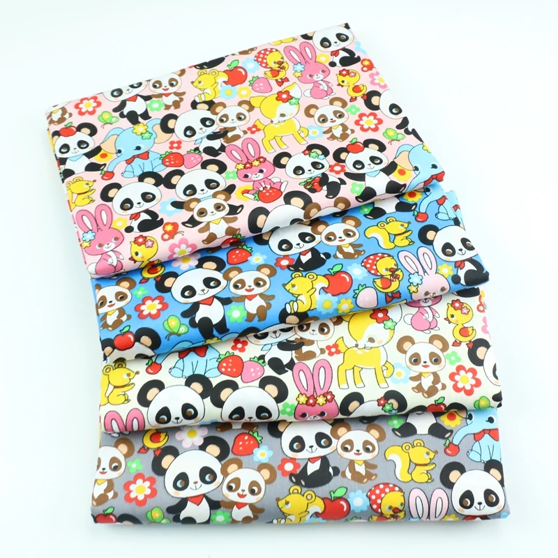 Хлопчатобумажная ткань 160 см * 50 с рисунком панды оленя слона постельное белье