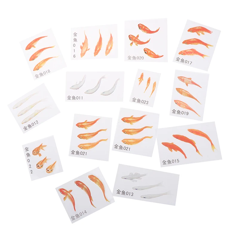 Новинка 10 шт. 3D зеленые листья настоящая Золотая рыбка прозрачная водяная трава