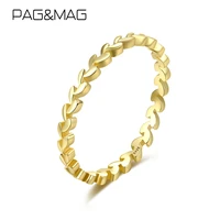 pagmag olive leaf cz rings 925 sterling silver rings for women female stackable ring band silver 925 jewelry fine jewelry