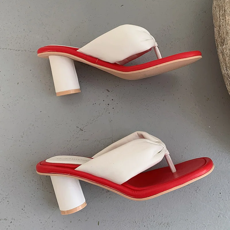 

2021 New Summer Woman Pumps Fashion Flip Flops Shoes Ladies Slides Female High Heels Outdoor Slippers Woman Sexy Pumps Shoes